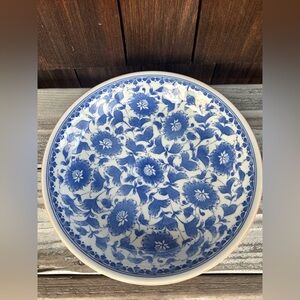 Vintage Japanese Blue and White Floral Bowl by Andrea by Sadek. Made in Japan.